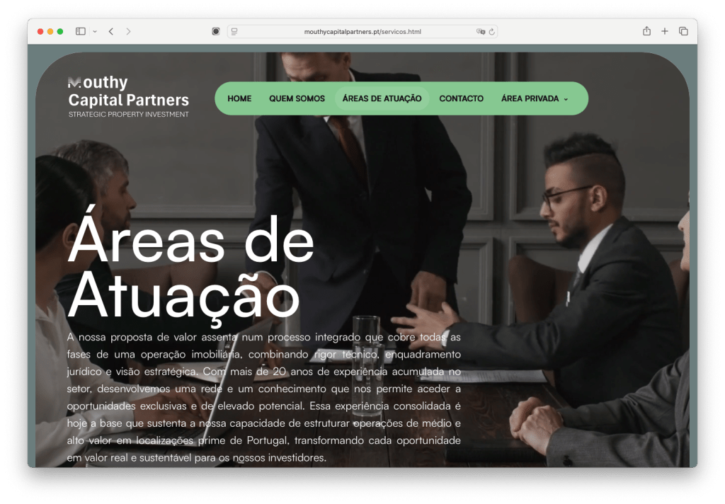 Mouthy Capital Website Screen 4