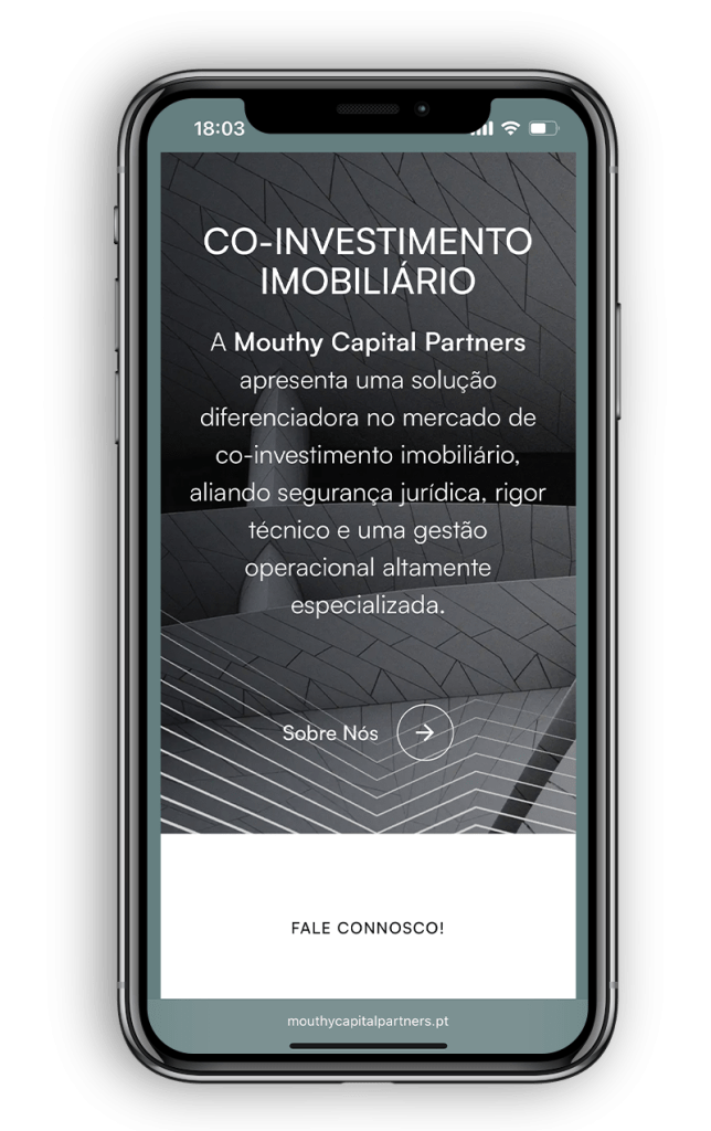 Mouthy Capital Website iPhone Mockup