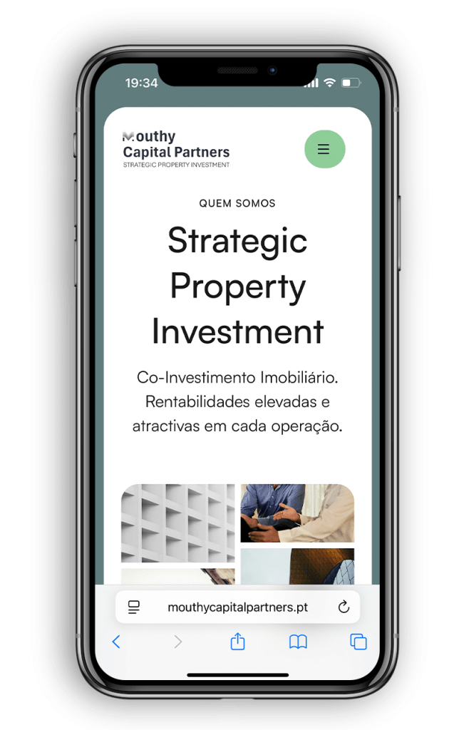 Mouthy Capital Website iPhone Mockup